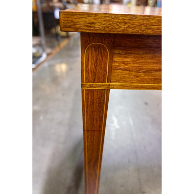 Edwardian Style Walnut Side Tables a Pair For Sale - Image 4 of 6