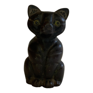 Antique Hubley or Albany Cast Iron 7" Sitting Cat Doorstop Made in Usa 1920s-1930s