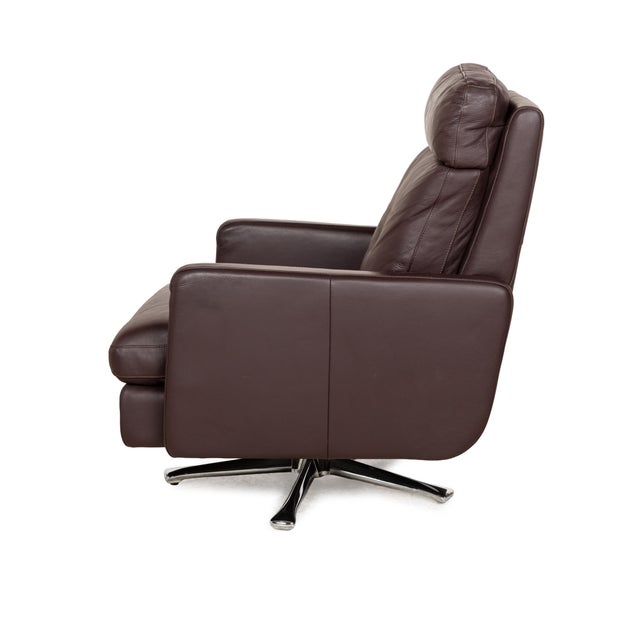 Cor Leather Armchair in Brown with Swivel Function from Conseta For Sale - Image 11 of 13