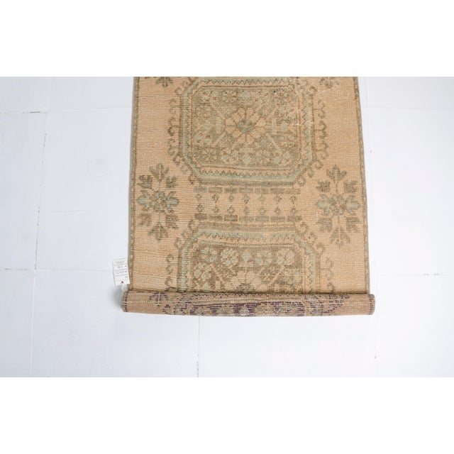 Eart Tones Oushak Vintage Runner For Sale - Image 4 of 9