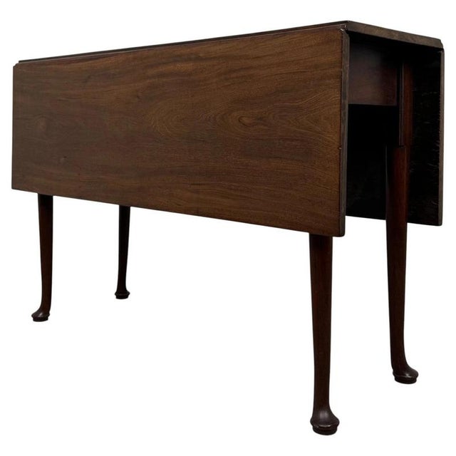 Brown 18th Century Antique English Walnut Drop-Leaf Gateleg Table For Sale - Image 8 of 13
