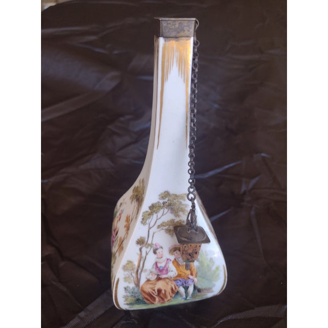 Mid 19th Century Mid 19th Century Dresden Porcelain Courting Bottle For Sale - Image 5 of 9