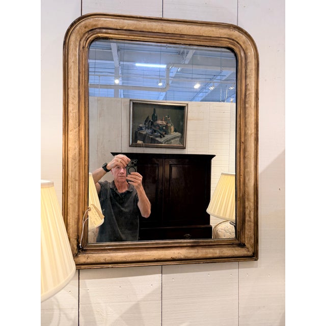 Wood Louis Philippe Giltwood Mirror For Sale - Image 7 of 7