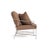 Contemporary Brown Jordan Venetian Loveseat, Dove frame with Fusion Clay fabric For Sale - Image 3 of 11