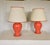 Orange Glazed Ceramic Lamps, 1975, Set of 2 For Sale - Image 6 of 8