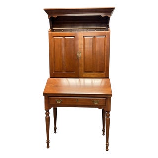 Brandt Secretary Desk With Hutch Solid Wood Traditional Style For Sale
