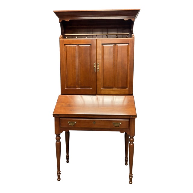 Brandt Secretary Desk With Hutch Solid Wood Traditional Style For Sale