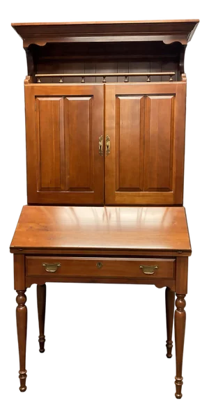 Brandt Secretary Desk With Hutch Solid Wood Traditional Style