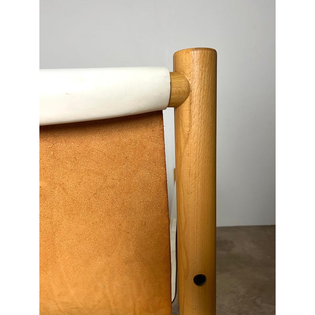 Safari Armchair in White Leather by Ibisco, Italian, 1970s For Sale - Image 12 of 16