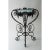 Early 20th Century Spanish Colonial Style Garden Pedestal of Wrought Iron and 3/4" thick glass top was from a Mizner Palm...