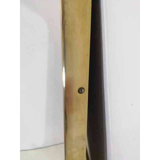 1950s Vintage Mirror with Brass Frame, Italy, 1950s For Sale - Image 5 of 8