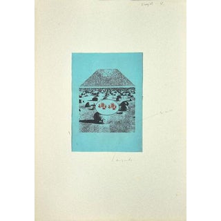 Danilo Bergamo, Composition, Etching on Cardboard, 1970s For Sale
