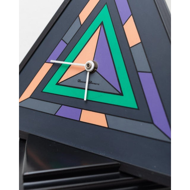 Vintage Triangle Stand Clock by Diamantini Domeniconi, 1980s For Sale - Image 5 of 11