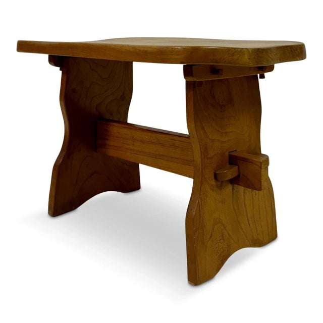 Mid-Century Elm Side Table, 1950s For Sale - Image 11 of 11