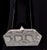 Glass 2015 Judith Leiber Couture Whitman Snakeskin Karung Metallic Clutch Shoulder Day Evening Handbag For Sale - Image 7 of 14