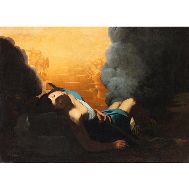 Giovanni Battista Spinelli, Jacob's Dream, 17th Century, Oil on Canvas For Sale - Image 6 of 6