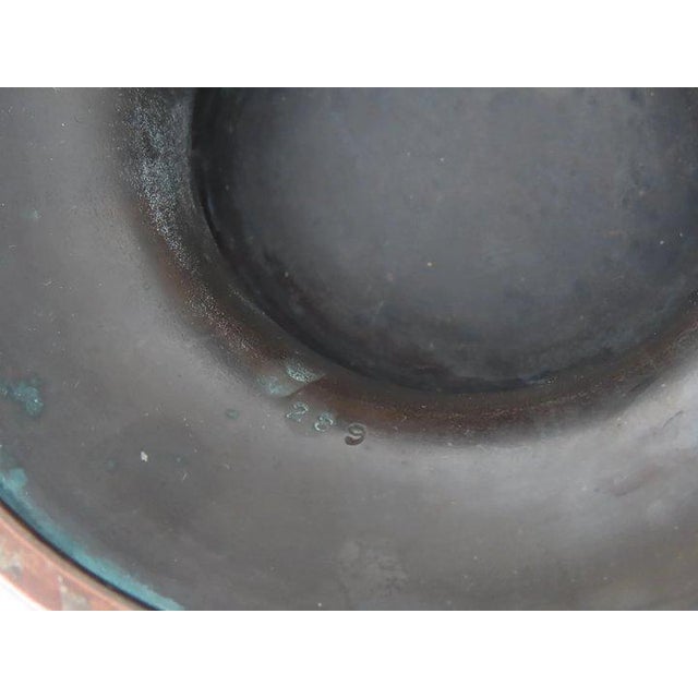 La Pierre Babylonian Red Patina Bronze & Sterling Silver Mixed Metals Pedestal Bowl For Sale - Image 10 of 11