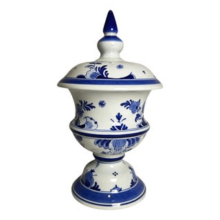 Vintage Hand-Painted Money Box by Royal Delft, 1989 For Sale