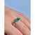 1.03 Carat Emerald and Diamond 3-Stone Ring in 18k White Gold Setting Size 7.5 For Sale - Image 9 of 10