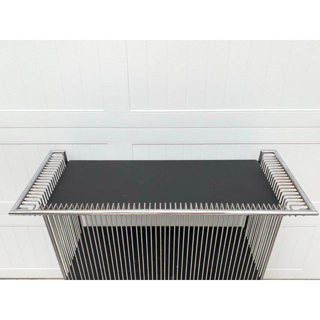 Rare MCM Dry Chrome Bar and Stools by Cy Mann For Sale - Image 10 of 12