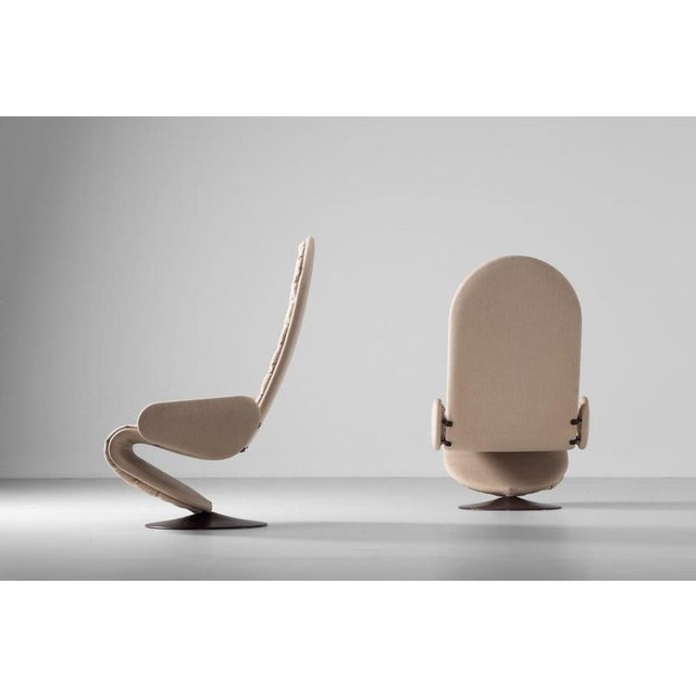 Model 123 Lounge Chairs attributed to Verner Panton for Fritz Hansen Denmark, 1973, Set of 2 For Sale - Image 9 of 18