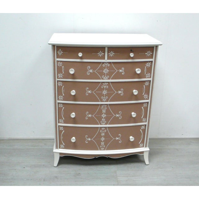 Hand-Painted Chest of 6 Drawers, 1950 For Sale - Image 12 of 12