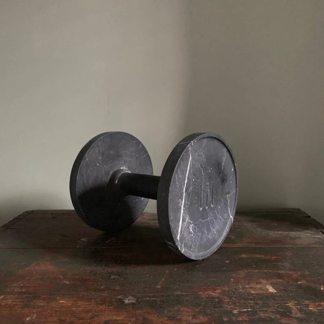 2 Kg dumbbell by Pete Pongsak 2017 Materials: Nero marquina marble Dimensions: diameter 18 x height 21 cm. Made in Italy...