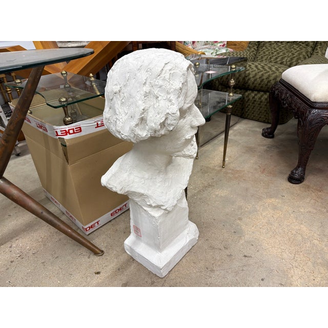 Sculpture Materials 19th Century French Plaster Bust For Sale - Image 7 of 9
