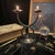 Hand-forged iron Taurus zodiac candle holder by Hefaistos of Prague, Czech Republic. Representing Taurus, one of the...