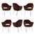 Late 20th Century Saarinen Executive Arm Chairs in Espresso Velvet - Set of 6 For Sale - Image 5 of 5