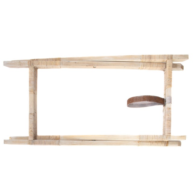 Coastal Artifacts Rattan Butler Tray Table 25.5" with Glass Insert, White Wash For Sale - Image 3 of 4