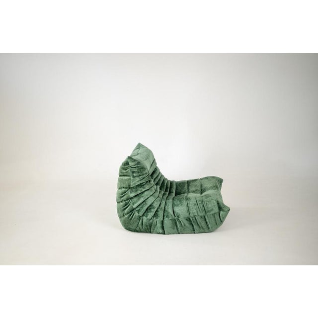 Green Togo Lounge Chair in Pistachio Boulcet Fabric by Michel Ducaroy for Ligne Roset, 1973, Set of 2 For Sale - Image 8 of 18