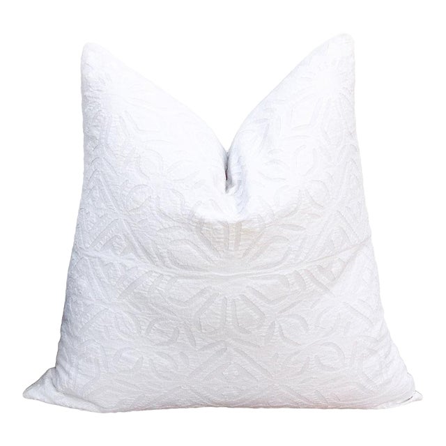 Meadow Bloom Appliqué Pillow Cover For Sale