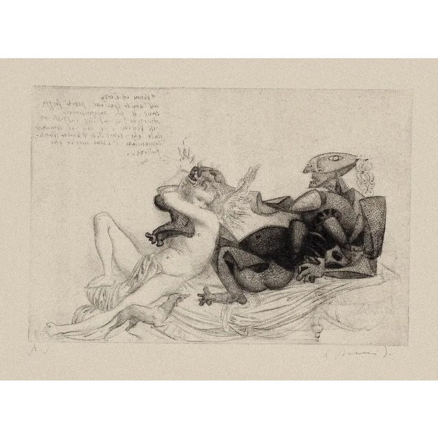 Riccardo Tommasi Ferroni - Courtship - Original Lithograph - 1970s For Sale - Image 3 of 3