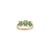 Natural Zambian Emerald Three Stone Ring With Diamond Accents in 14k Gold Size 4 For Sale - Image 9 of 15