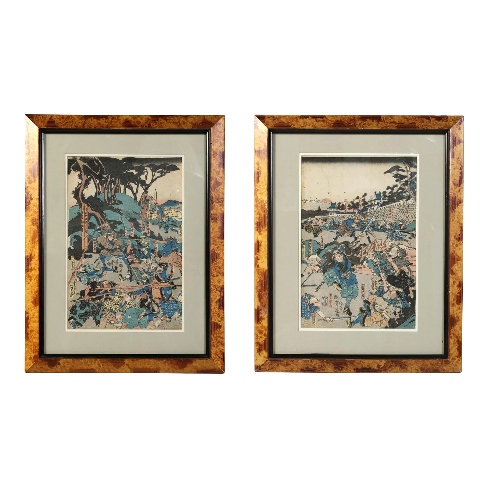 Late 19th Century Japanese Block Prints by Utagawa Yoshitora