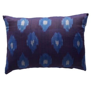 Indigo Ikat Pillow From Uzbekistan For Sale