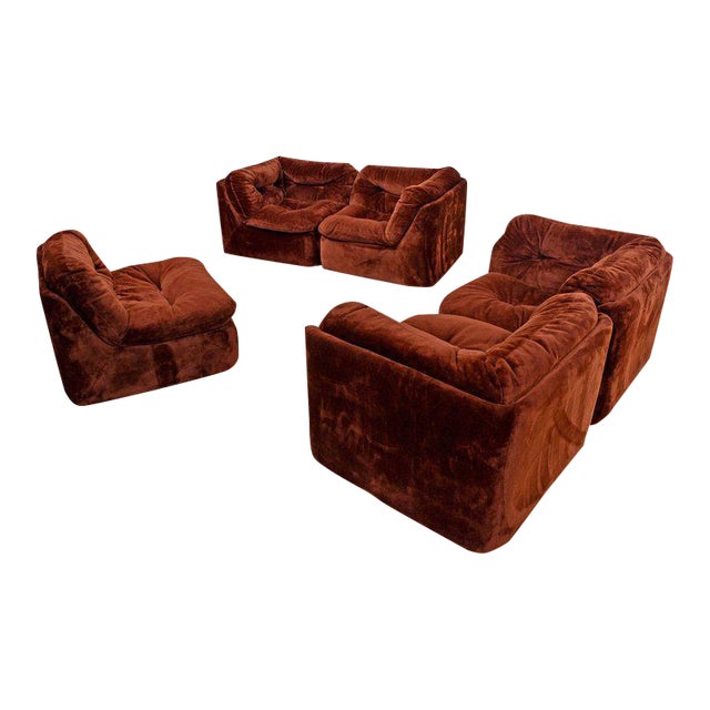 Mid Century Modern 1970s Sofa Sectional Pit Group Chairish