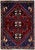 Textile 1960s Vintage Handmade Shiraz Red Geometric Wool Rug For Sale - Image 7 of 7