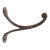 Vintage One Arm Curved Black Cast Iron Wall Hook For Sale