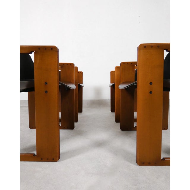 Black Dialogo Dining Chairs by Afra & Tobia Scarpa for B&B Italia / C&B Italia, 1989, Set of 4 For Sale - Image 8 of 18
