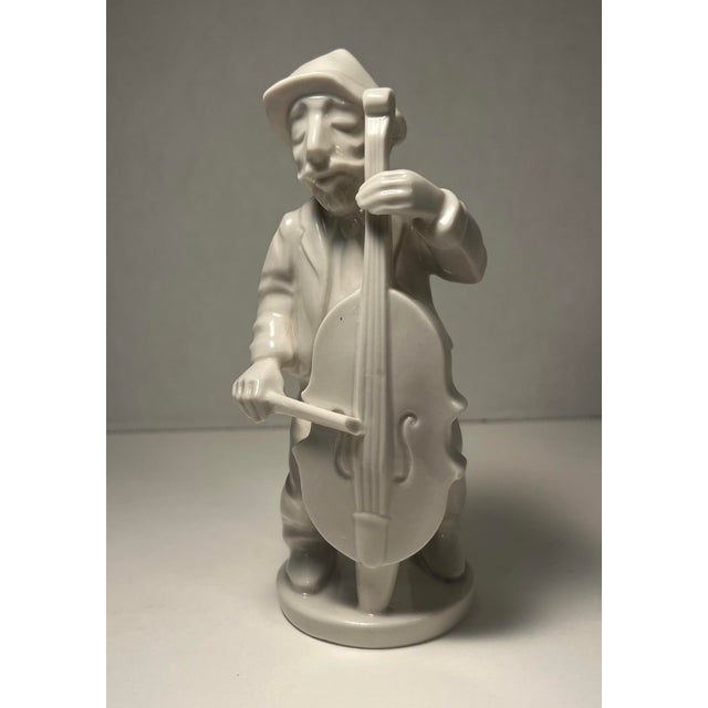Mid-Century Modern Set of 3 Vintage Dresden Porcelain Orchestra Musicians Figurines – 5.5” H For Sale - Image 3 of 8