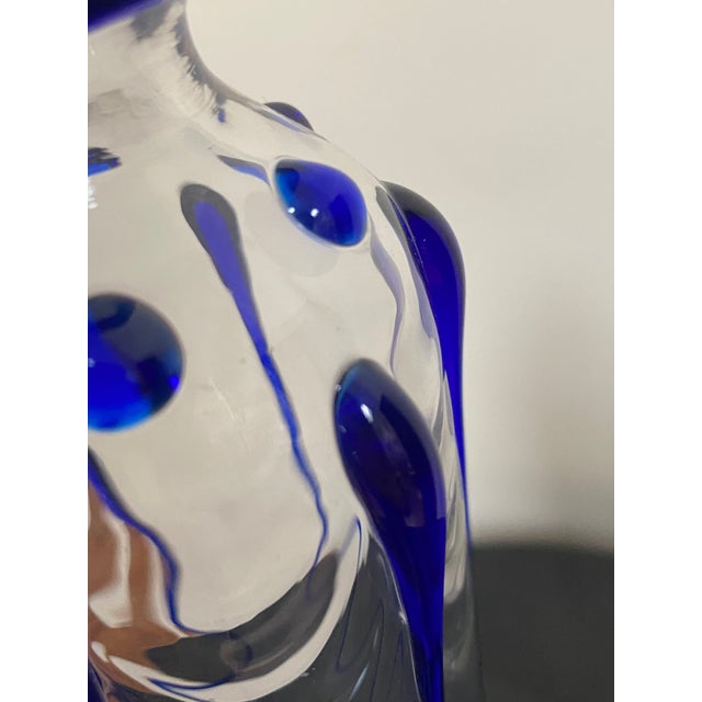 Art Deco St. Louis France Art Verrier Cobalt Crystal Bud Vase For Sale - Image 11 of 13
