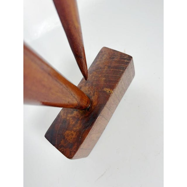Wooden Sculpture of a Woman, France, 1960s For Sale - Image 9 of 12