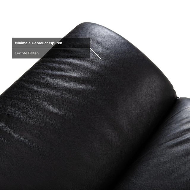 Black Leather Rossini Sofa with Manual Function from Koinor For Sale - Image 9 of 15