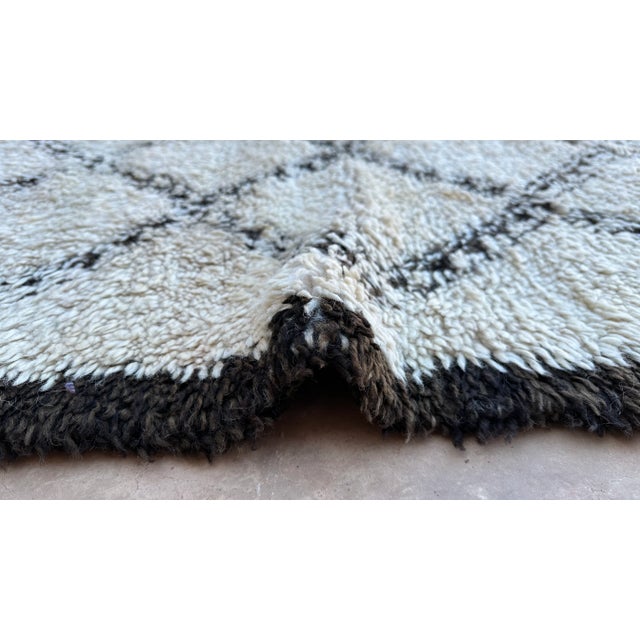 Beige Beni Ourain Rug - 6'1" X 13'2" Ft For Sale - Image 8 of 10