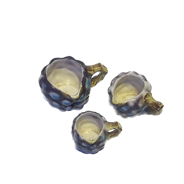 Mid 20th Century Japanese Majolica Loganberry Graduated Pitcher Set ...