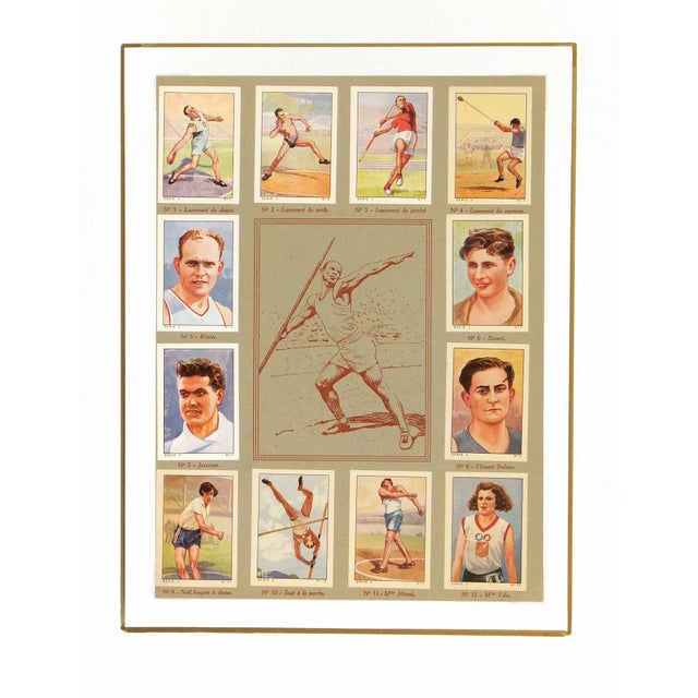 French Vintage Athletics Print, France 1937 For Sale - Image 3 of 3