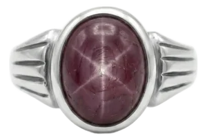Natural Star Ruby Ring. Star Ruby Unisex Signet Ring Us 7
