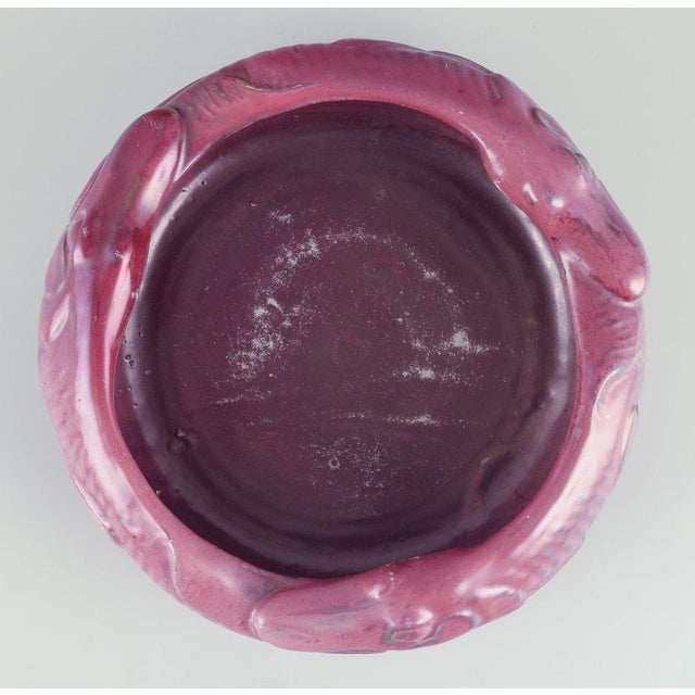 Ceramic Bowl with Fish in Relief by Karl Hansen Reistrup for Kähler, 1890s For Sale - Image 5 of 9